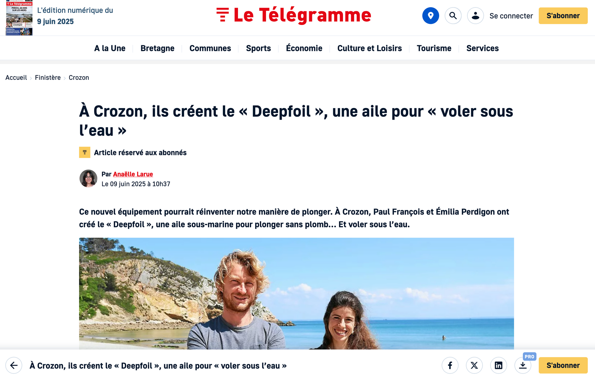Le DeepFoil à la une - Juin 2025 🗞️