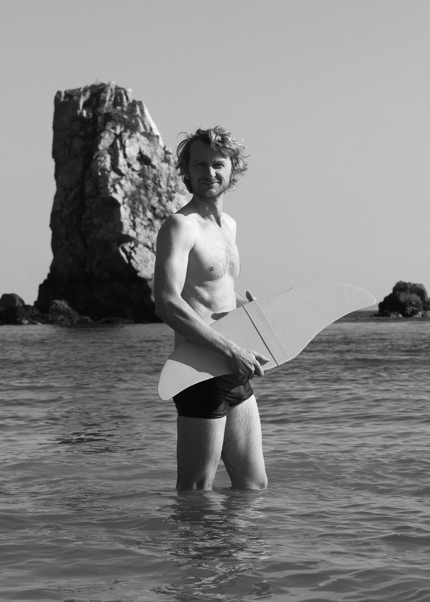 Paul François, fondateur de Nereis Ocean, avec un DeepFoil 